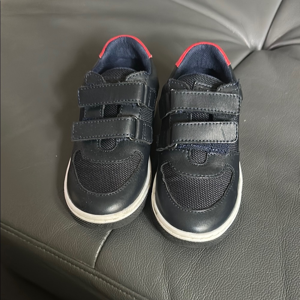 Boss Kids Black and Red Velcro Sneakers
